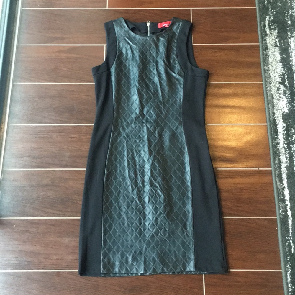 Saks5thAveRED Black Pleather Soft Dress